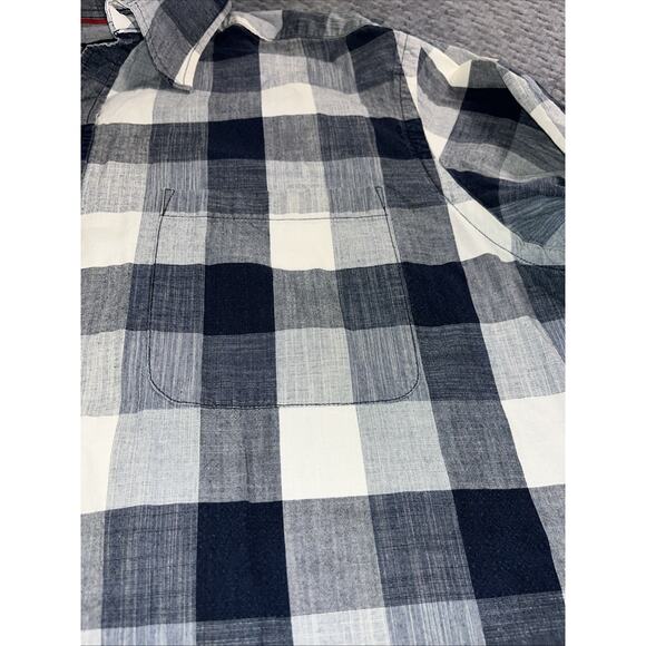 Orvis Shirt XL Mens Blue White Checkered Plaid Button Long Sleeve Cotton - Picture 4 of 13